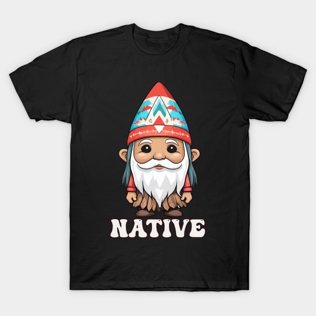 Kawaii Native American Indian Gnome T-Shirt by Rishirt